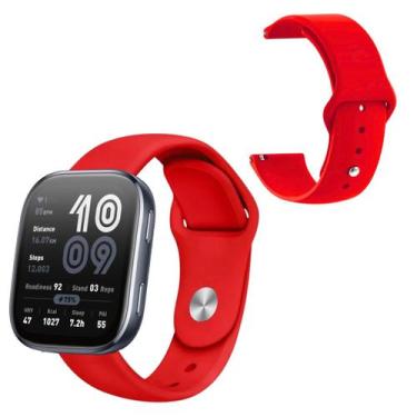 Imagem de Pulseira 100% silicone maleável para Amazfit Bip 6 - 22mm - Genérica