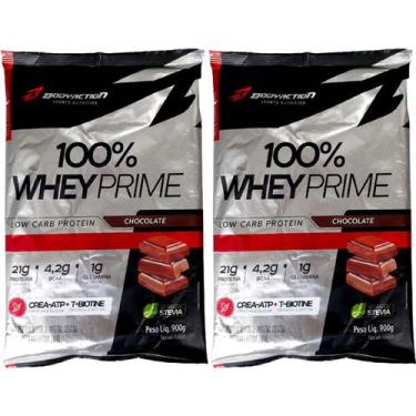 Imagem de Kit 2X 100% Whey Prime - 900g Refil Chocolate - BodyAction - Body Acti