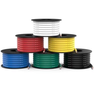 Imagem de Fio trançado NAOEVO, calibre 10, 55 m, 6 cores, 9 m, cada bobina