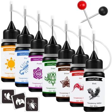 Imagem de Kit de Tatuajes Temporales NewCraft con 7 Tintas de Colores y 103 Plan
