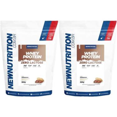 Imagem de Kit 2X Whey Protein Zero Lactose - 900g Refil Amendoim - NewNutrition