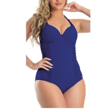Imagem de Maiô Com Bojo Zero Barriga Azul Banho De Mar 1579, 44