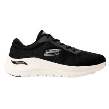 Imagem de Tênis Skechers Arch Fit 2.0 Masculino, 43, Preto, Branco