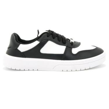 Imagem de Tênis Moleca Feminino 5791.110 Chunky Moda Cadarço Casual, 38, Preto, 