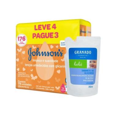 Imagem de Kit Lenço Umedecido e Refil Sabonete Liquido Lavanda Granado, Kit