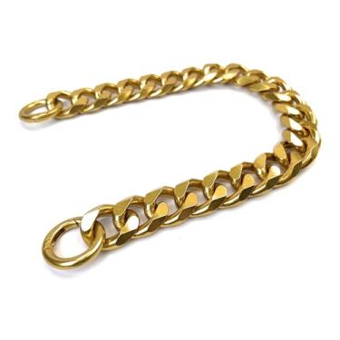 Imagem de VersaKits Corrente cubana grossa charmosa alça de bolsa de alumínio extensor acessório corrente de ouro antigo 12 cm decoração calça corrente corrente de sapato corrente coleira de cachorro corrente