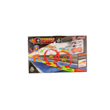 Imagem de Pista Lançador De Carrinho Duplo Lopping 360  Roda Fogo - JR Toys