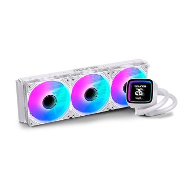 Imagem de Water Cooler Gamer Round5 Boreah 360 ARGB Com Display Branco