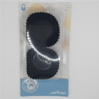 Imagem de Forma De Silicone Para Cup Cake 7,5x4,3x3 Cm (kit Com 6 Pçs) COR:PRETO