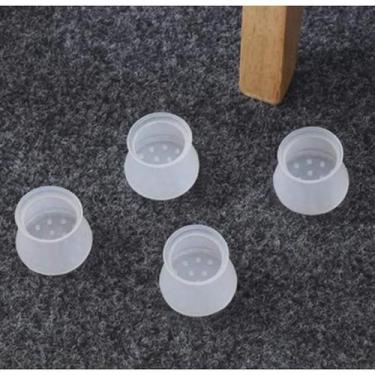 Imagem de Kit protetor pés de cadeira silicone 4 peças antiderrapante - genérico