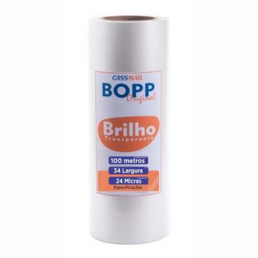 Imagem de Bopp Brilho Para Laminação Bobina A3 34cmx100m Cassmar 01un