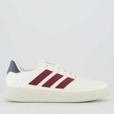 Imagem de Tênis Adidas Courtblock Branco e Bordô, 42