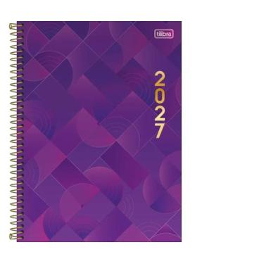 Imagem de Agenda Spot Feminina Grande Espiral 20x27,5 Cm 2027 Tilibra - Violeta