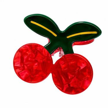 Imagem de Presilha de Cabelo Acrílico Frutas - Amaite Make, Cereja
