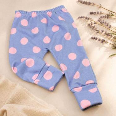 Imagem de Calça Para Bebês Tecido Macelin Estampadinho e Pé Reversível de 0 a 12