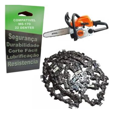 Imagem de Corrente Motosserra Para Sthil Ms170 180 22 Dentes 3/8 1.1mm - Congrat