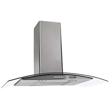 Imagem de Coifa de Parede Vidro Curvo Slim Inox 220V, 4/6 Bocas 80cm Nardelli