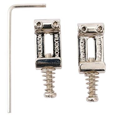 Imagem de Wilkinson Espaçamento 10,8mm Carrinhos de Aço Saddles Vintage para Ponte Tremolo Wilkinson WVC e Importação de Guitarra estilo Strat, Nequelado(2 Peças)