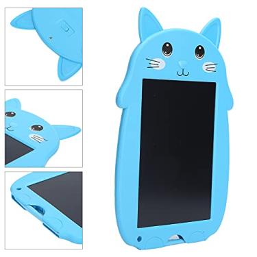 Imagem de 01 Tablet para escrita, tela LCD digital de desenho de gato de 9 polegadas com trava antiapagável para escritório para casa para escola (azul)