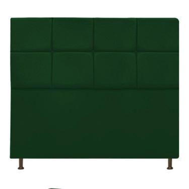 Imagem de Cabeceira Damares 140 Cm Casal Com Botonê Suede Verde