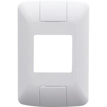 Imagem de Placa 2 Postos Juntos 4x2 Tramontina Aria Branca Tramontina