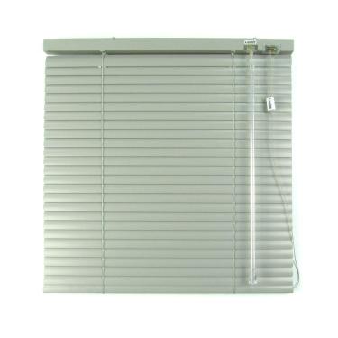 Imagem de Persiana Horizontal 25Mm Alumínio Crisdan Sem Furos Aparente Largura 1,80 X 1,30 Altura Cinza