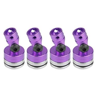 Imagem de montagem de poste de corpo de alumínio de 4 peças,Montagem de poste de corpo, montagem de poste de corpo invisível furtivo magnético, para carro SCX10 4WD 1:10 RC(Purple)