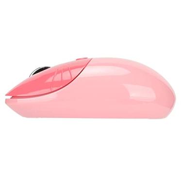 Imagem de Mini mouse sem fio, mouse sem fio 2.4g bonito dos desenhos animados gato fino portátil 2.4g modo duplo para computador tablet celular rosa
