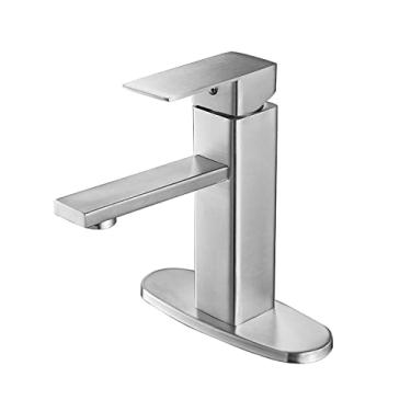 Imagem de Torneira de banheiro de pia de bacia montada em deck de água quente e fria torneira misturadora de bacia de lavatório preto fosco guindaste de torneira de lavatório, com escudo BN, China