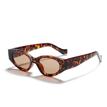 Imagem de Óculos de sol femininos super elegantes olho de gato moda luxo moldura pequena retangular óculos de sol retrô tons de damasco para mulheres, 5, china