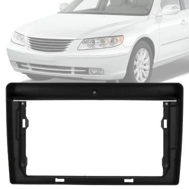 Imagem de Moldura Painel 2 Din 9" Polegadas Hyundai Azera 2008 até 2012 Preto