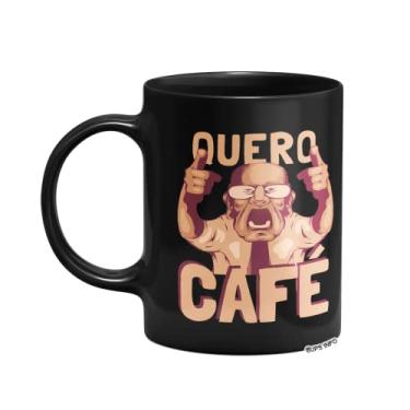 Imagem de Caneca Divertira - Quero caf? Meme - Preta