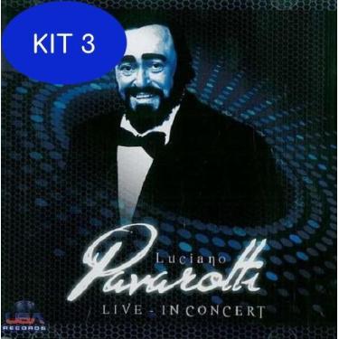 Imagem de Kit 3 Cd - Luciano Pavarotti Live - In Concert - Usa Records