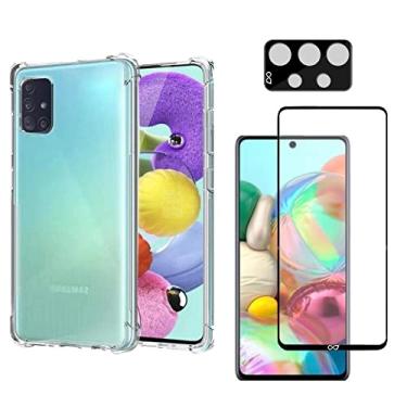 Imagem de Combo Capa Anti impacto Compatível Com Samsung Galaxy A71 (Tela 6.7) + Película De Vidro 3D + Película de Câmera, PROTEÇÃO COMPLETA (C7COMPANY)
