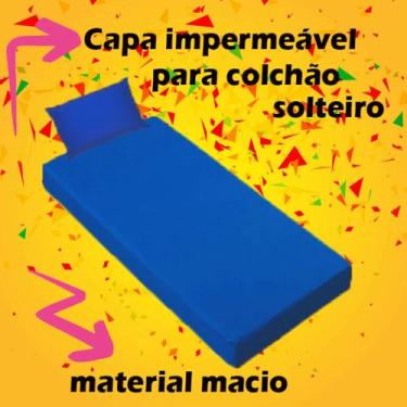 Imagem de Capa Impermeável Colchão Solteiro Capa Hospitalar Com Zíper - Cortinas