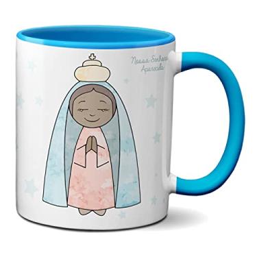 Imagem de Caneca Padroeira Do Brasil Mãezinha Cuida De Nós Amém! (Azul)