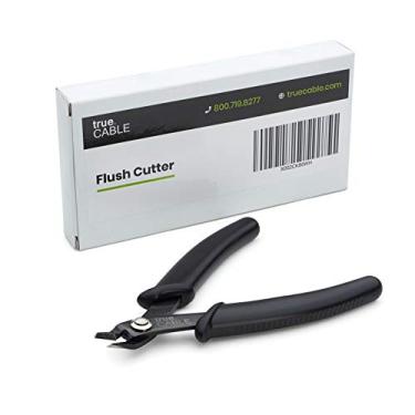 Imagem de TrueCABLE Cortador de precisão afiado, alicates de corte lateral de 12,7 cm, ferramenta de aço de carbono endurecido, construção durável, fio cortado até 16 AWG