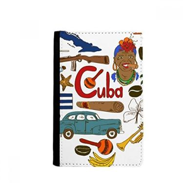 Imagem de Cuba Love Heart Landscap Bandeira Nacional Porta Passaporte Notecase Burse Capa Carteira Cartão Bolsa, Multicolor