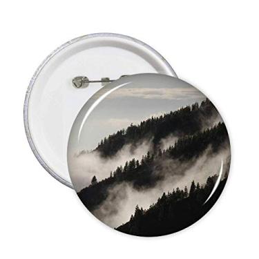 Imagem de Alfinetes de nevoeiro florestal névoa céu nuvens montanha crachá botão emblema acessório decoração 5 peças