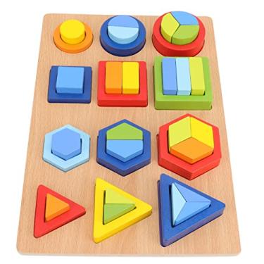 Imagem de Bloco de Combinação de Formas, TáBua de Seleção de Formas Suaves de Madeira para Casa