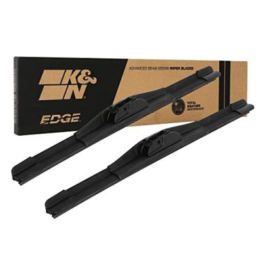 Imagem de K&N Lâminas de limpador EDGE: desempenho para todos os climas, contato superior do para-brisa, tecnologia de limpeza sem riscos: 38 cm (pacote com 2)