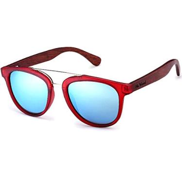Imagem de Óculos de Sol HU WOOD Polarizados Óculos de Sol Design Madeira Bambu com Proteção Uv400 (C1)