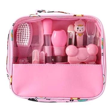 Imagem de Kit Higiene Cuidados Saúde Bebê Recém Nascido 13 peças - Rosa