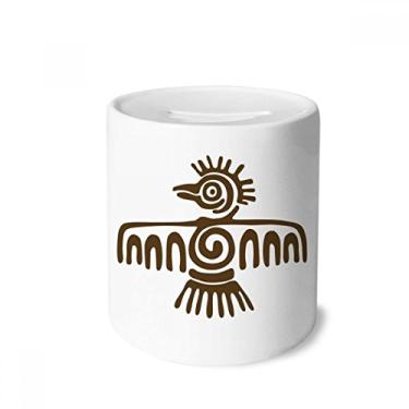 Imagem de DIYthinker Porta-moedas de cerâmica com águia careca, civilização antiga do México Totems