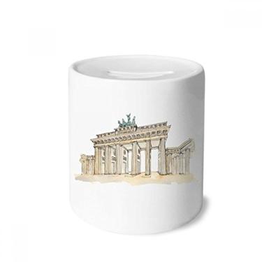 Imagem de DIYthinker Porta de Brandenburg no leste da Alemanha, caixa de moedas de cerâmica, presente de cofrinho