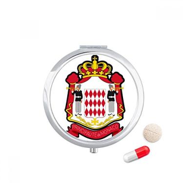 Imagem de Porta-comprimidos com emblema Nacional Principality of Monaco, bolso e caixa de armazenamento de medicamentos