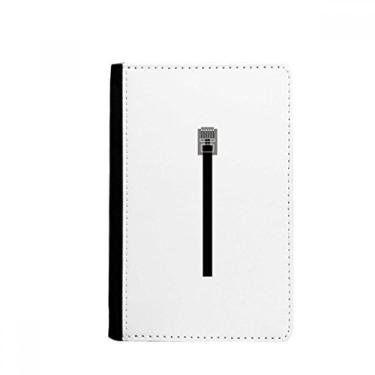 Imagem de Cabo de Internet preto padrão plugue USB porta-passaporte Notecase Burse capa carteira porta-cartões
