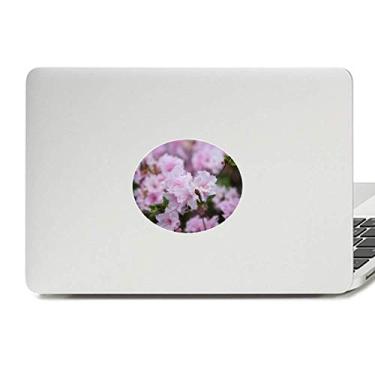 Imagem de Adesivo de notebook com emblema de vinil rosa e branco com lindas flores