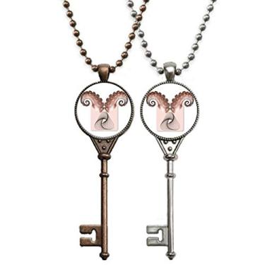 Imagem de OFFbb-USA Octopus Horn Lã Face Art Deco Presente Fashion Chaveiro Pingente Joias Decoração Casal