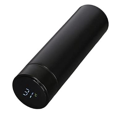 Imagem de Garrafa Térmica C/Sensor De Temperatura Em Led Inoxidável Cor:Preto